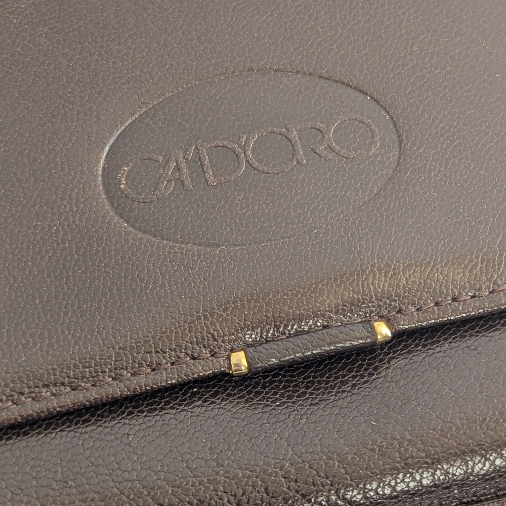 Vintage 1980s Brown Genuine Leather Wallet A'DORO Made in France - Picture 13 of 13